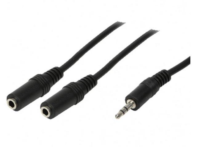 LogiLink 3,5mm Male - 2x3,5mm Female Stereo Audio Cable 0,2m